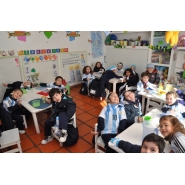 Festejos por el Día de la Bandera con los niños de Jardín